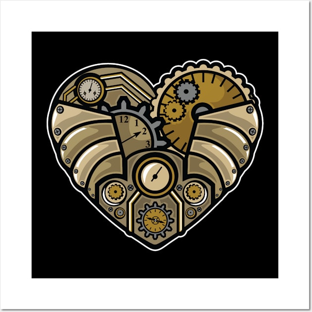 Steampunk-Heart Wall Art by Eoli Studio